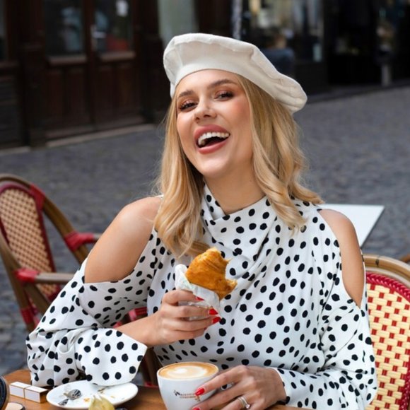 EUC Julia Allert + Wolf & Badger | Polka Dot Long Dress Chiffon - Picture 4 of 10